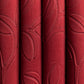 Livpure Sleep Bed & Linen Window (5 ft / 152.4 cm) / Maroon / Pack of 4 Blackout Curtains (Leaf Pattern)