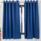 Livpure Sleep Bed & Linen Window  (5 ft / 152.4 cm) / Navy Blue / Pack of 2 Blackout Curtains (Diamond Pattern)