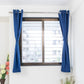 Livpure Sleep Bed & Linen Window (5 ft / 152.4 cm) / Navy Blue / Pack of 2 Blackout Curtains (Leaf Pattern)