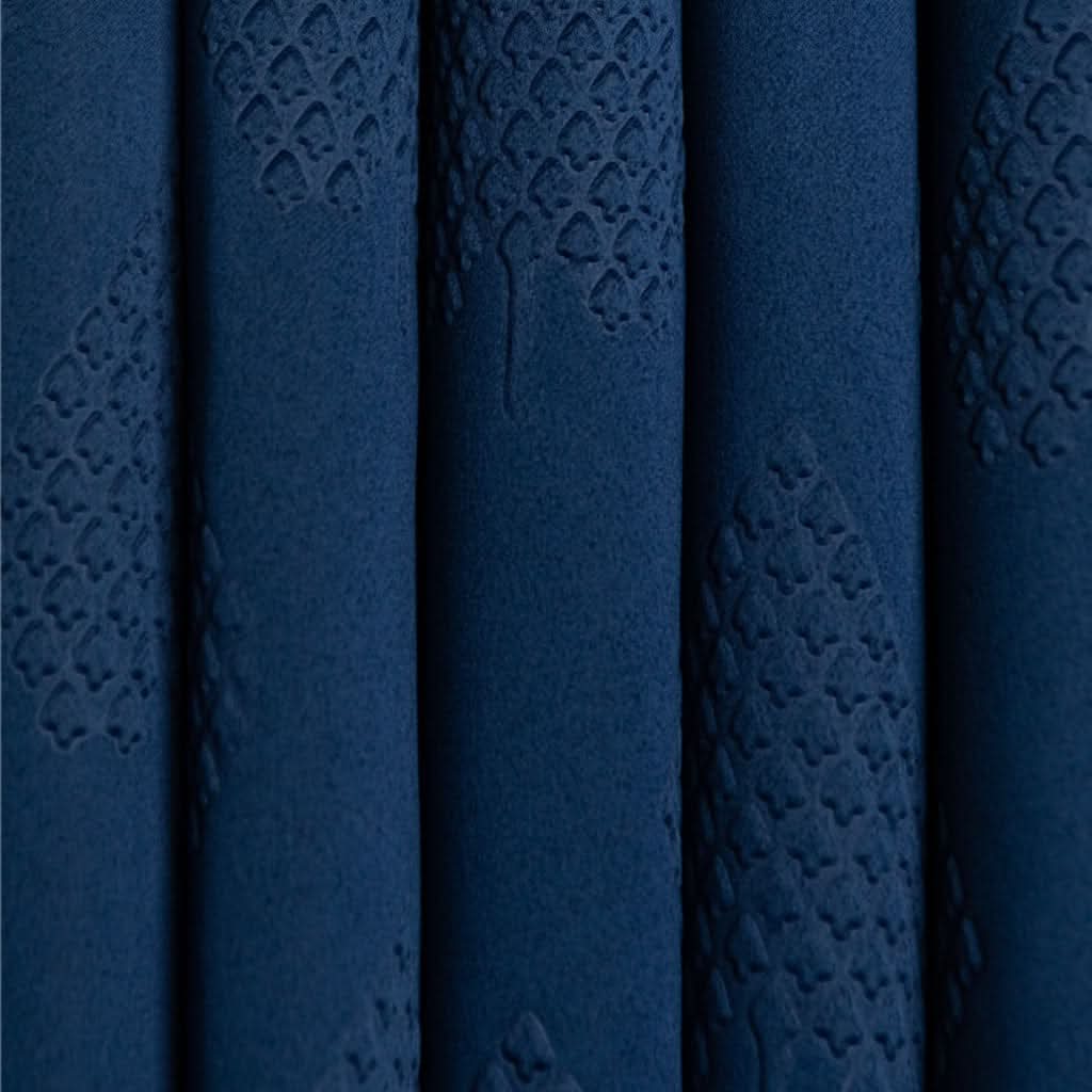 Livpure Sleep Bed & Linen Window  (5 ft / 152.4 cm) / Navy Blue / Pack of 4 Blackout Curtains (Diamond Pattern)