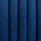 Livpure Sleep Bed & Linen Window (5 ft / 152.4 cm) / Navy Blue / Pack of 4 Blackout Curtains (Leaf Pattern)