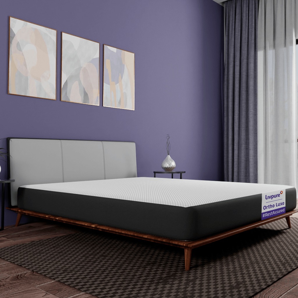 Side Corner View of Ortho Luxe Mattress - Livpure