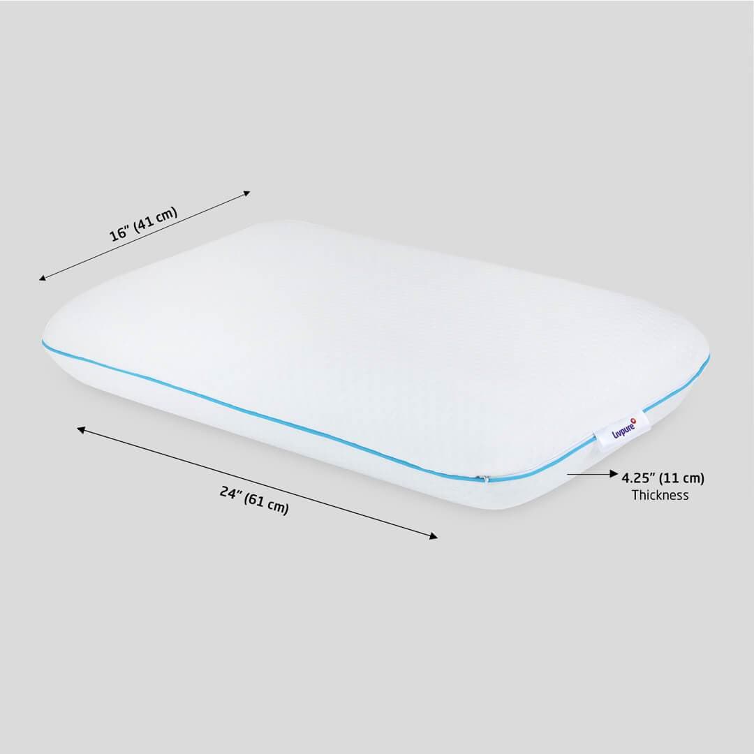 SelectSoma SomaSleep Cooling Pillow for Hot Sleepers with Lavender Scent -  Curved Side Sleeper Bed Pillow - Gel Cooling Memory Foam Pillow for Neck